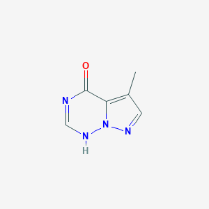 molecular formula C6H6N4O B117491 5-Methyl-1H-pyrazolo[5,1-f][1,2,4]triazin-4-one CAS No. 150017-69-9