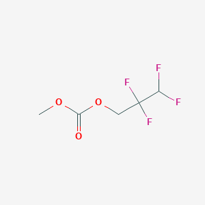 molecular formula C5H5F4O3- B117495 Methyl 2,2,3,3-tetrafluoropropyl carbonate CAS No. 156783-98-1
