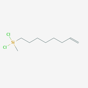 molecular formula C9H18Cl2Si B11749543 (Dichloromethyl)(oct-7-EN-1-YL)silane CAS No. 52217-54-6