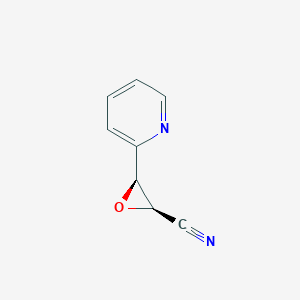 molecular formula C8H6N2O B011750 (2R,3S)-3-pyridin-2-yloxirane-2-carbonitrile CAS No. 110038-40-9