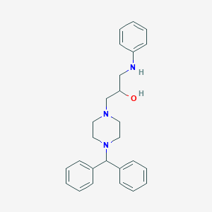 1-Piperazineethanol, 4-(diphenylmethyl)-alpha-((phenylamino)methyl)-