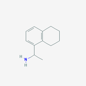 molecular formula C12H17N B11750804 1-(5,6,7,8-Tetrahydronaphthalen-1-yl)ethan-1-amine 