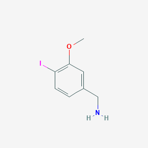 molecular formula C8H10INO B11750810 (4-Iodo-3-methoxyphenyl)methanamine 