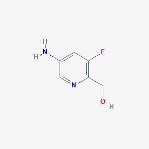 molecular formula C6H7FN2O B11750856 (5-Amino-3-fluoropyridin-2-yl)methanol 