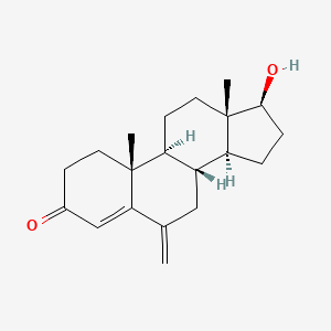 molecular formula C20H28O2 B11750895 6-Methylenetestosterone 