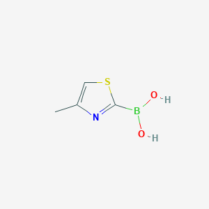 molecular formula C4H6BNO2S B11751060 (4-Methylthiazol-2-yl)boronic acid 
