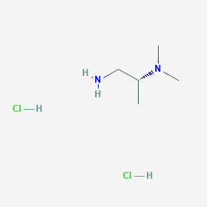 molecular formula C5H16Cl2N2 B11751123 [(1R)-2-Amino-1-methylethyl]dimethylamine dihydrochloride CAS No. 1777812-83-5