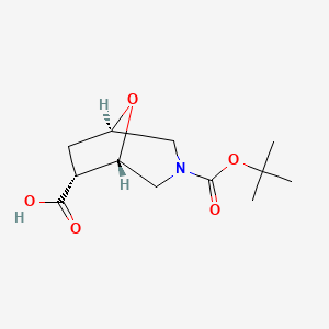 molecular formula C12H19NO5 B11751210 Rel-(1r,5s,6r)-3-(tert-butoxycarbonyl)-8-oxa-3-azabicyclo[3.2.1]octane-6-carboxylic acid 