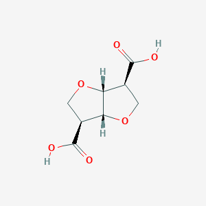 molecular formula C8H10O6 B11751230 (3S,3aR,6S,6aR)-Hexahydrofuro[3,2-b]furan-3,6-dicarboxylic acid 