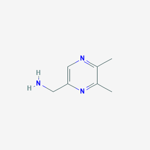 molecular formula C7H11N3 B11751237 (5,6-Dimethylpyrazin-2-yl)methanamine 