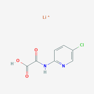 molecular formula C7H5ClLiN2O3 B11751244 [(5-Chloropyridin-2-yl)carbamoyl]formic acid lithium 