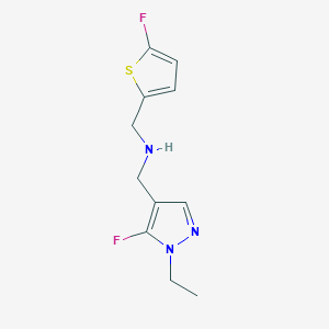 molecular formula C11H13F2N3S B11751270 [(1-ethyl-5-fluoro-1H-pyrazol-4-yl)methyl][(5-fluorothiophen-2-yl)methyl]amine CAS No. 1856087-49-4