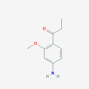 molecular formula C10H13NO2 B11751334 1-(4-Amino-2-methoxyphenyl)propan-1-one 