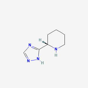 molecular formula C7H12N4 B11751377 (S)-2-(1H-1,2,4-Triazol-5-yl)piperidine 