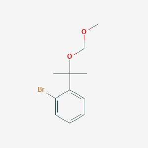 molecular formula C11H15BrO2 B11751389 1-Bromo-2-(2-(methoxymethoxy)propan-2-yl)benzene 