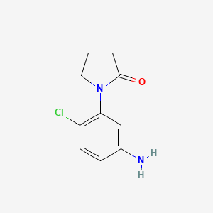 molecular formula C10H11ClN2O B11751405 1-(5-Amino-2-chlorophenyl)pyrrolidin-2-one 