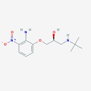 molecular formula C13H21N3O4 B11751470 (2S)-1-(2-amino-3-nitrophenoxy)-3-(tert-butylamino)propan-2-ol 