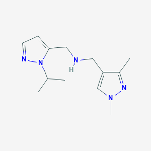 molecular formula C13H21N5 B11751528 [(1,3-dimethyl-1H-pyrazol-4-yl)methyl]({[1-(propan-2-yl)-1H-pyrazol-5-yl]methyl})amine 