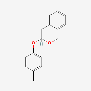 molecular formula C16H18O2 B11751677 Benzene, 1-(1-methoxy-2-phenylethoxy)-4-methyl- CAS No. 67923-52-8
