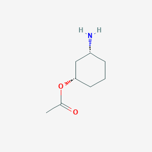 molecular formula C8H15NO2 B11751683 (1S,3R)-3-Aminocyclohexyl acetate 