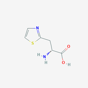 molecular formula C6H8N2O2S B11751763 (2R)-2-amino-3-(1,3-thiazol-2-yl)propanoic acid 