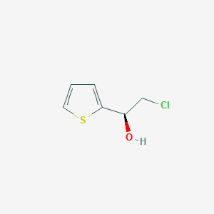 molecular formula C6H7ClOS B11751786 (1S)-2-chloro-1-(thiophen-2-yl)ethan-1-ol 