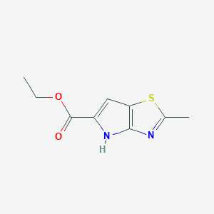 molecular formula C9H10N2O2S B11751799 Ethyl 2-methyl-4H-pyrrolo[2,3-d]thiazole-5-carboxylate 