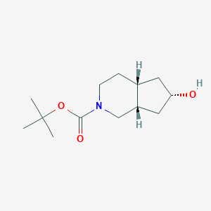 molecular formula C13H23NO3 B11751872 tert-Butyl (4aR,6S,7aS)-rel-6-hydroxy-octahydro-1H-cyclopenta[c]pyridine-2-carboxylate 