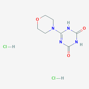 molecular formula C7H12Cl2N4O3 B11751979 6-Morpholino-1,3,5-triazine-2,4(1H,3H)-dione dihydrochloride 