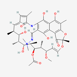 molecular formula C7H10N2O2 B1175201 3-((Dimethylhydrazono)methyl)rifamycin SV CAS No. 13292-34-7