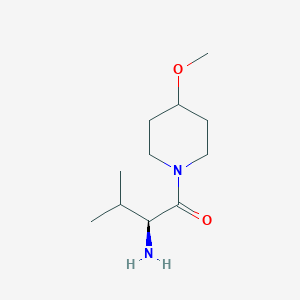 molecular formula C11H22N2O2 B11752030 (S)-2-Amino-1-(4-methoxy-piperidin-1-yl)-3-methyl-butan-1-one 