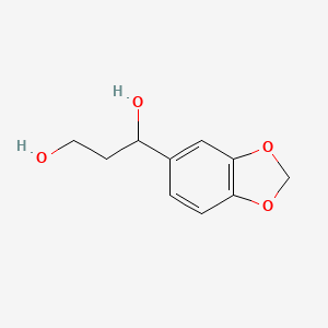 molecular formula C10H12O4 B11752052 1-(Benzo[d][1,3]dioxol-5-yl)propane-1,3-diol 