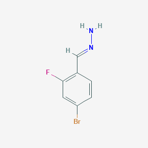 molecular formula C7H6BrFN2 B11752066 (4-Bromo-2-fluorobenzylidene)hydrazine 