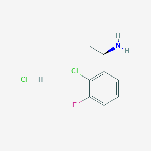 molecular formula C8H10Cl2FN B11752094 (R)-1-(2-Chloro-3-fluorophenyl)ethanamine hydrochloride CAS No. 2061996-48-1