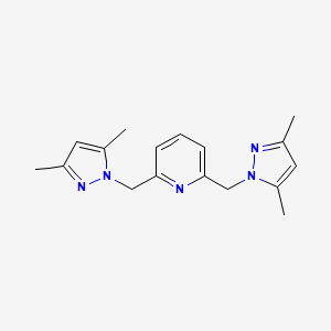 molecular formula C17H21N5 B11752100 2,6-bis((3,5-dimethyl-1H-pyrazol-1-yl)methyl)pyridine 