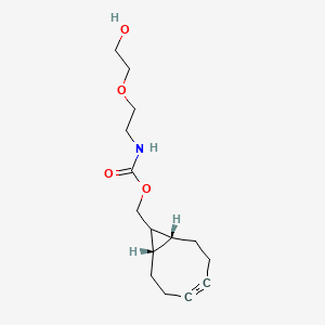 molecular formula C15H23NO4 B11752106 [(1R,8S)-bicyclo[6.1.0]non-4-yn-9-yl]methyl N-[2-(2-hydroxyethoxy)ethyl]carbamate 