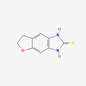 molecular formula C9H8N2OS B11752157 6,7-Dihydro-3H-benzofuro[5,6-d]imidazole-2-thiol 
