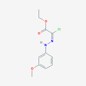 molecular formula C11H13ClN2O3 B11752182 Ethyl (2Z)-2-chloro-2-[2-(3-methoxyphenyl)hydrazin-1-ylidene]acetate 