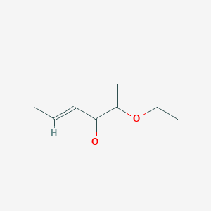 molecular formula C9H14O2 B11752211 (4E)-2-Ethoxy-4-methylhexa-1,4-dien-3-one 