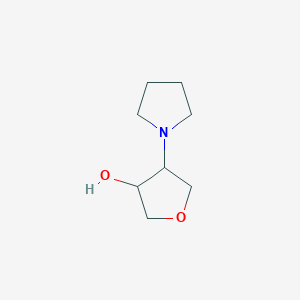molecular formula C8H15NO2 B1175222 trans-4-(Pyrrolidin-1-yl)tetrahydrofuran-3-ol CAS No. 10295-95-1