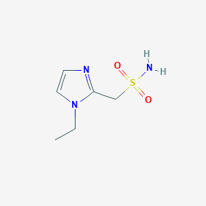 molecular formula C6H11N3O2S B11752261 (1-ethyl-1H-imidazol-2-yl)methanesulfonamide 