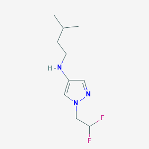 molecular formula C10H17F2N3 B11752272 1-(2,2-difluoroethyl)-N-(3-methylbutyl)-1H-pyrazol-4-amine 
