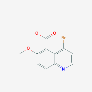 molecular formula C12H10BrNO3 B11752273 Methyl 4-bromo-6-methoxyquinoline-5-carboxylate 