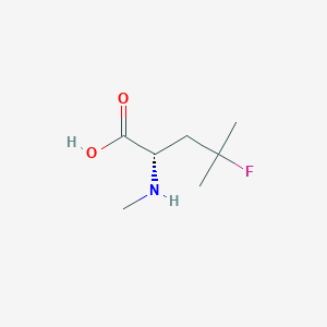 molecular formula C7H14FNO2 B11752298 (S)-4-fluoro-4-methyl-2-(methylamino)pentanoic acid 