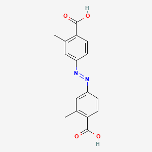 molecular formula C16H14N2O4 B11752303 (E)-4,4'-(Diazene-1,2-diyl)bis(2-methylbenzoic acid) 