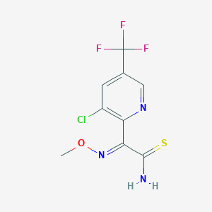 molecular formula C9H7ClF3N3OS B11752419 (2Z)-2-[3-chloro-5-(trifluoromethyl)pyridin-2-yl]-2-(methoxyimino)ethanethioamide 