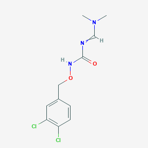 molecular formula C11H13Cl2N3O2 B11752422 1-[(3,4-dichlorophenyl)methoxy]-3-[(E)-(dimethylamino)methylidene]urea 