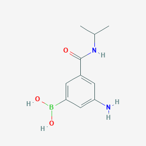 molecular formula C10H15BN2O3 B11752448 3-Amino-5-(isopropylcarbamoyl)phenylboronic acid 