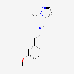 molecular formula C15H21N3O B11752470 [(1-ethyl-1H-pyrazol-5-yl)methyl][2-(3-methoxyphenyl)ethyl]amine 