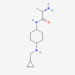 molecular formula C13H25N3O B11752492 (S)-2-Amino-N-(4-((cyclopropylmethyl)amino)cyclohexyl)propanamide 